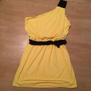 New York & Company Dresses - NWT! Vibrant Yellow One Shoulder Dress New York & Company Dresses - NWT! Vibrant Yellow One Shoulder Dress
